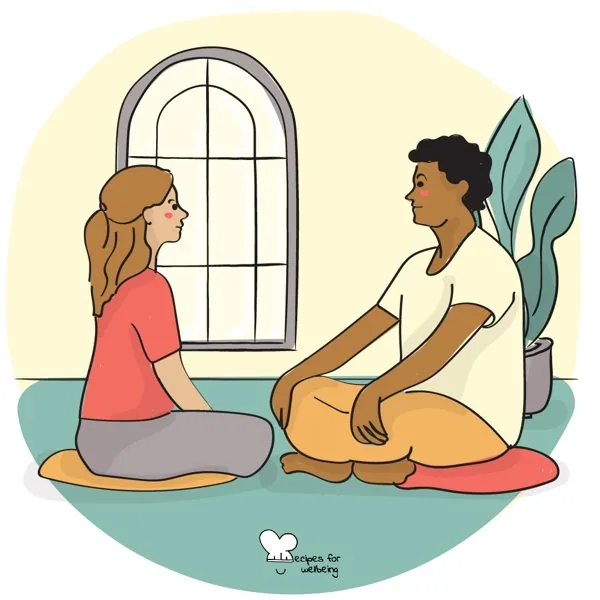 Eye gazing meditation