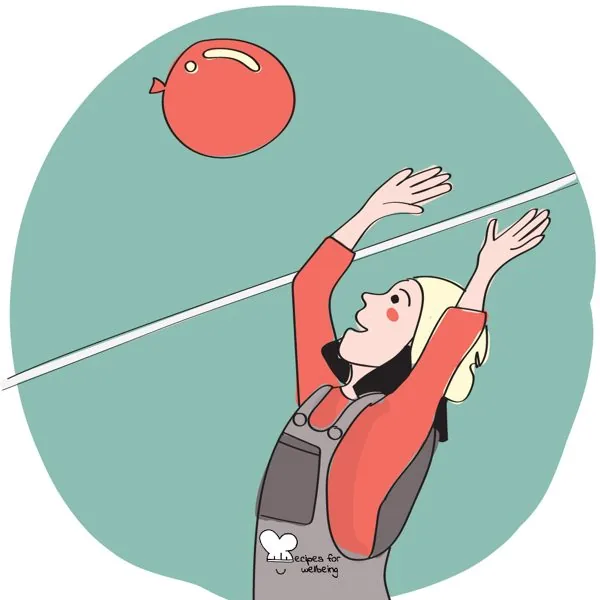 Solo balloon volleyball